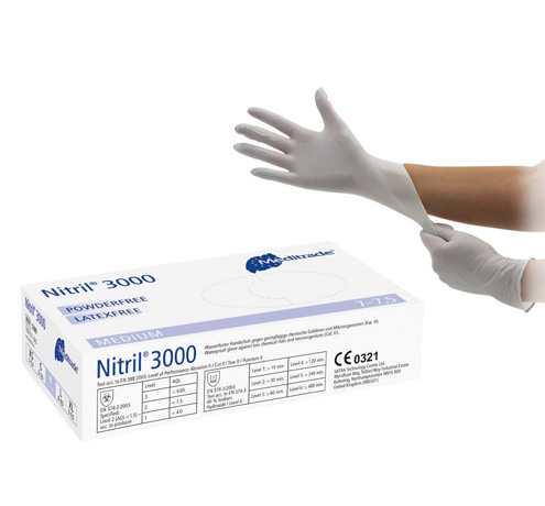 Nitril® 3000 White Nitrile Examination and Protection Glove